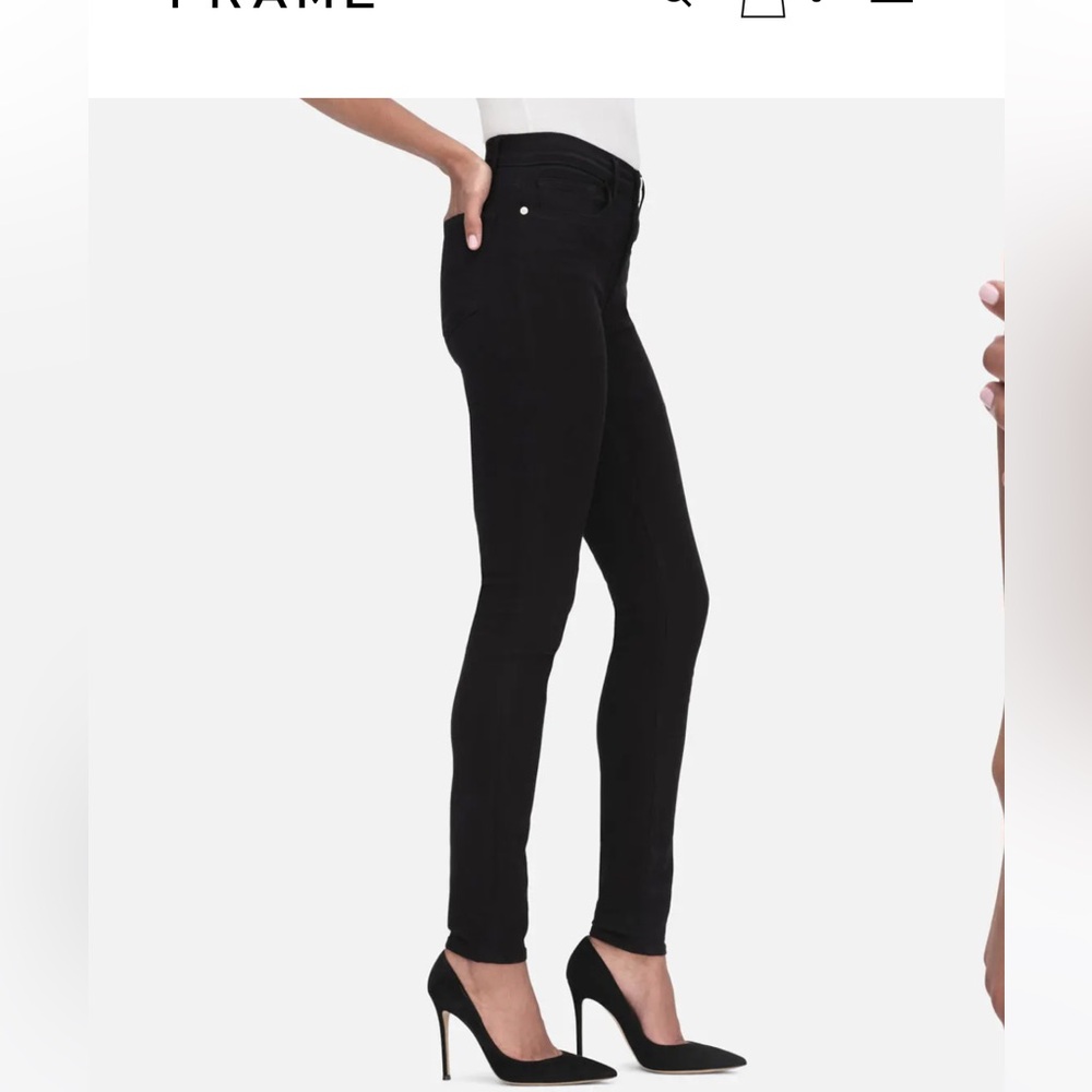 Frame Denim Black Skinny Jeans